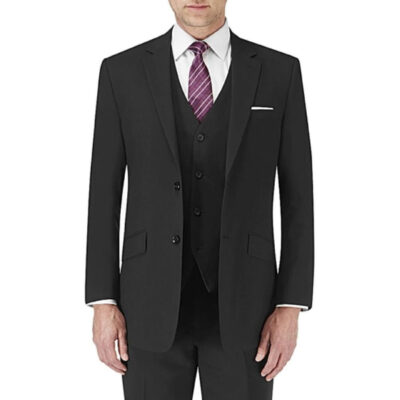 a man in a Plus Size Skopes Black suit