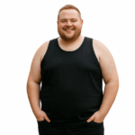 ESPIONAGE Big Mans Cotton Vest BLACK T017