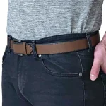 D555 AVANT BURNISHED EDGE BELT BROWN