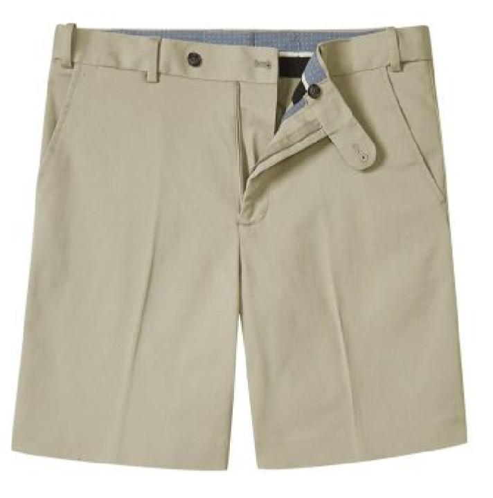 SKOPES PEACH COTTON SMART CHINO SHORTS WITH ACTIVE COMFORT STRETCH WAISTBAND STONE