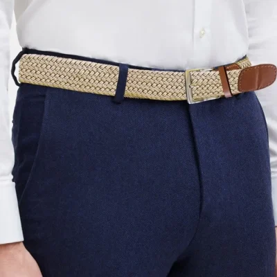 D555 FRANK STRETCH BRAIDED BELT STONE