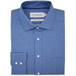 DOUBLE TWO BLUE SPECKLED PATTERN LONG SLEEVE SHIRT