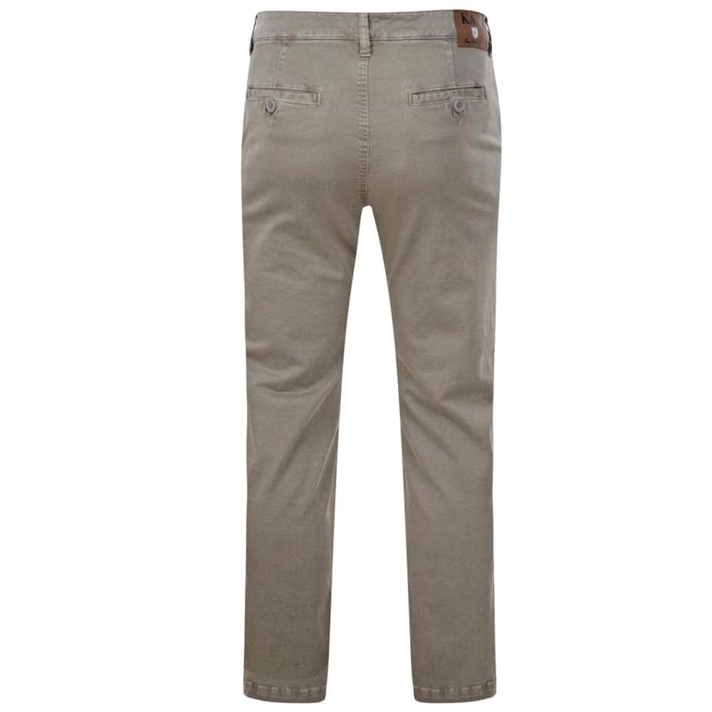 KAM COMFORT CASUAL COTTON STRETCH CHINO STONE CHINO WITH ACTIVE STRETCH STONE