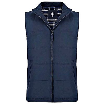 KAM Mens Big Padded Gilet Navy KV71