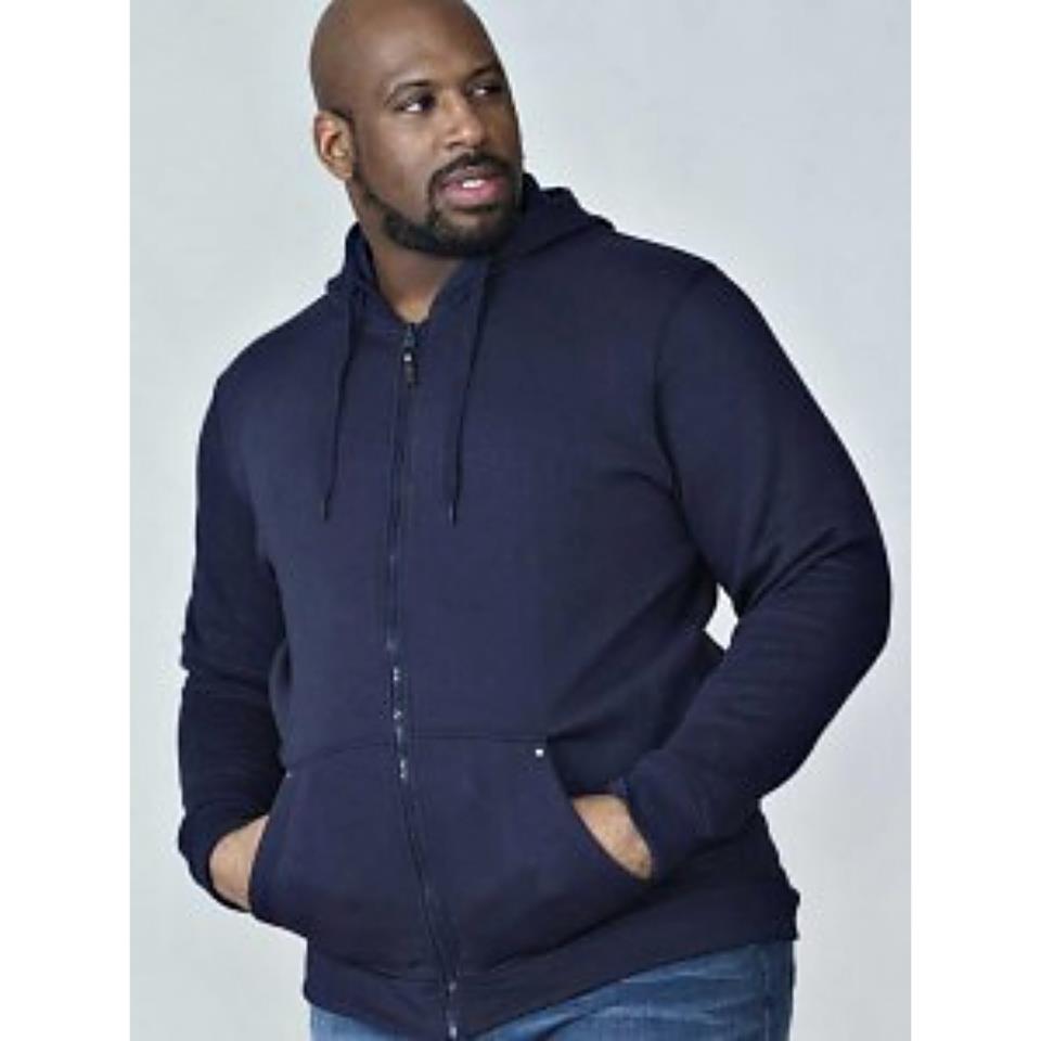 D555 Size ROCKFORD Full Zip Hooded Sweatshirt CANTOR NAVY