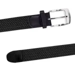 D555 SIMON Big Mans Stretch Braided Belt BLACK