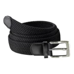 D555 SIMON Big Mans Stretch Braided Belt BLACK