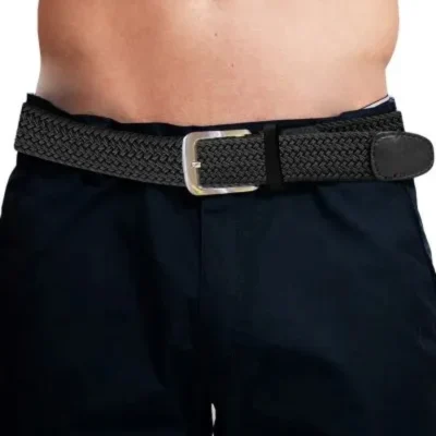 D555 SIMON STRETCH BRAIDED BELT BLACK