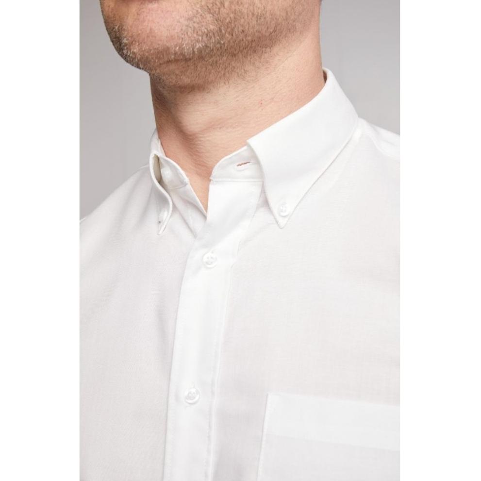 DOUBLE TWO LONG SLEEVE OXFORD SHIRT WHITE