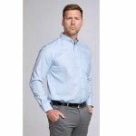 DOUBLE TWO LONG SLEEVE OXFORD SHIRT BLUE