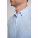 DOUBLE TWO LONG SLEEVE OXFORD SHIRT BLUE