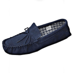 MOKKERS SUEDED LEATHER MOCASSIN SLIPPERS NAVY