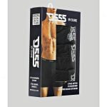 D555 DRIVER 3 PACK COTTON RIB BOXER SHORTS WITH BUTTON FLY