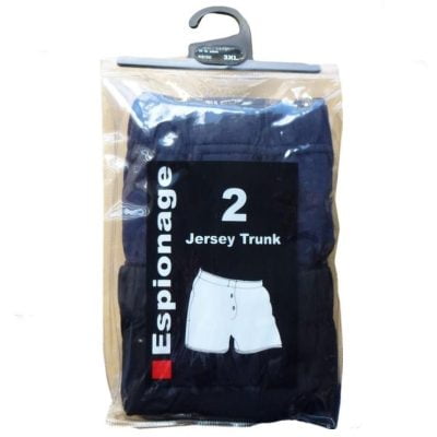 Espionage Mans Big 2 Pack Cotton Jersey Boxer Shorts U001