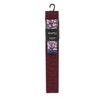 SKOPES EXTRA LONG KNITTED TIE AND POCKET SQUARE SET WINE