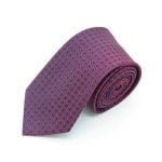 DOUBLE TWO EXTRA LONG PATTERNED TIE RED/NAVY
