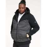 D555 CLIPSTONE Mens Sherpa Fleece Lined Hoody CHARCOAL