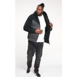 D555 CLIPSTONE Mens Sherpa Fleece Lined Hoody CHARCOAL