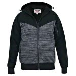 D555 CLIPSTONE Mens Sherpa Fleece Lined Hoody CHARCOAL