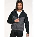D555 CLIPSTONE Mens Sherpa Fleece Lined Hoody CHARCOAL