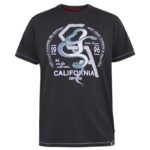 D555 Cortex Big Mans California Snake Print Tee Black