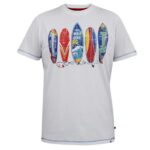 D555 Bridgford Surf Board Print Big Tee White