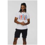 D555 Bridgford Surf Board Print Big Tee White