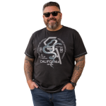 D555 Cortex Big Mans California Snake Print Tee Black