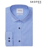 SKOPES TAILORED FIT FORMAL SHIRT BLUE FLORAL