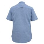 D555 HAZELWOOD LINEN MIX SHORT SLEEVE SHIRT BLUE