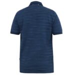 D555 FOXLEY PIQUE RENO POLO WITH RIBBED COLLAR AND CUFFS NAVY