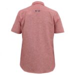 D555 HAZELWOOD LINEN MIX SHORT SLEEVE SHIRT SALMON