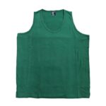 KAM Big Mens Plain Cotton Vest Green