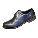 ROAMERS WIDE FIT CAPPED OXFORD LACE UP LEATHER SHOE BLACK