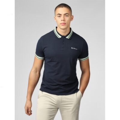 BEN SHERMAN HOUSE COLLAR POLO SHIRT DARK NAVY