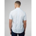 BEN SHERMAN SHORT SLEEVE OPTIC GEO PRINT SHIRT SNOW WHITE