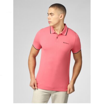 BEN SHERMAN SIGNATURE POLO DARK PINK