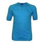 METAPHOR NATURAL COTTON GRANDAD TEE DENIM BLUE