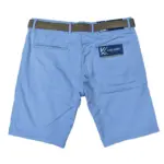 KAM BELTED OXFORD STRETCH CHINO SHORTS POWDER BLUE