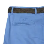 KAM BELTED OXFORD STRETCH CHINO SHORTS POWDER BLUE