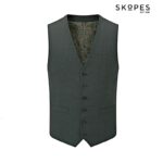 SKOPES HARCOURT BIG MANS TEXTURED WAISTCOAT GREEN