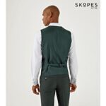 SKOPES HARCOURT BIG MANS TEXTURED WAISTCOAT GREEN