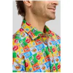 DOUBLE TWO Lifestyle Multi-Coloured Pop Art Short Sleeve Shirt DTLS1215