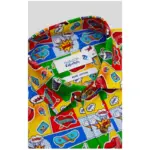 DOUBLE TWO Lifestyle Multi-Coloured Pop Art Short Sleeve Shirt DTLS1215
