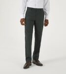 SKOPES HARCOURT TEXTURED TWEED EFFECT TROUSERS GREEN