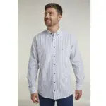 DOUBLE TWO LIFESTYLE BLUE STRIPED LONG SLEEVE CASUAL SHIRT