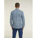 DOUBLE TWO LIFESTYLE LONG SLEEVE CHECK CASUAL SHIRT BLUE