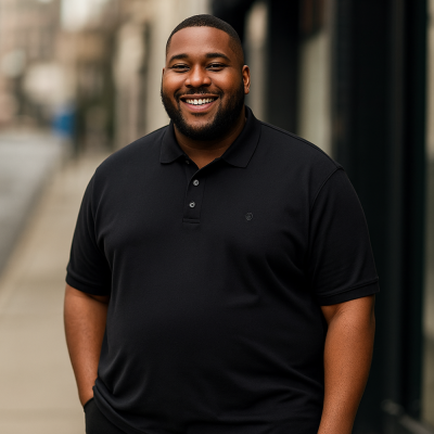 ESPIONAGE SMART POLO WITH POCKET NAVY / BLACK