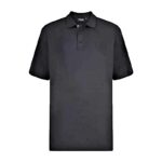ESPIONAGE Natural Cotton Plain Pique Polo Shirt Black PO74