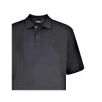 ESPIONAGE Natural Cotton Plain Pique Polo Shirt Black PO74